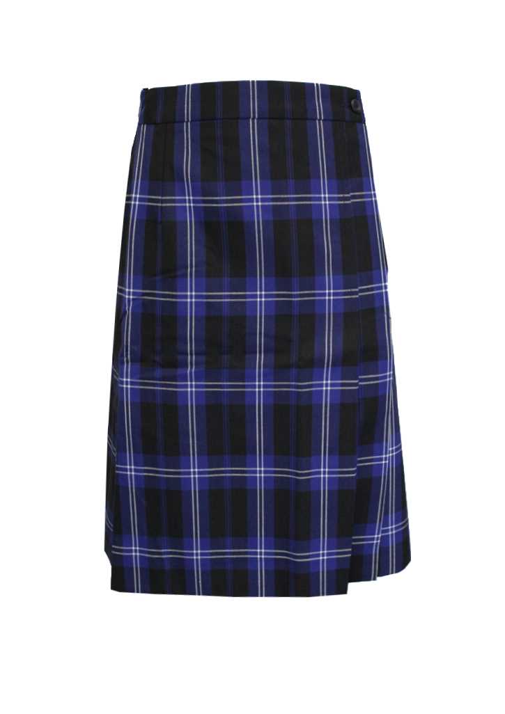 Taieri College Senior Girls Royal/Blk/Wht Tartan Skirt