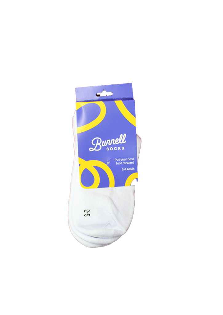 Bunnell Quarter Socks 2 Pack White